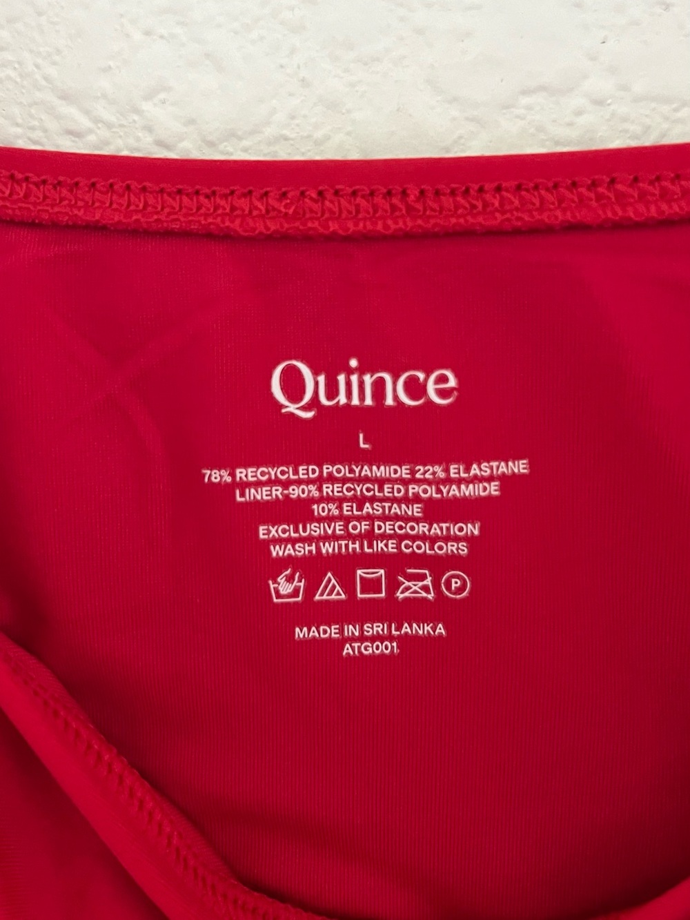 Quince Classic Red One-Piece Swimsuit - Picture 4 of 4